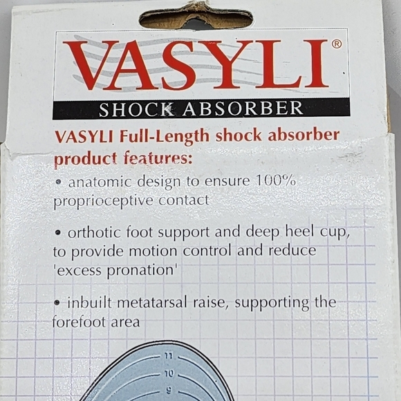 Vasyli Unisex Full-Length Shock Absorber Custom Orthotics - S - Picture 10 of 13